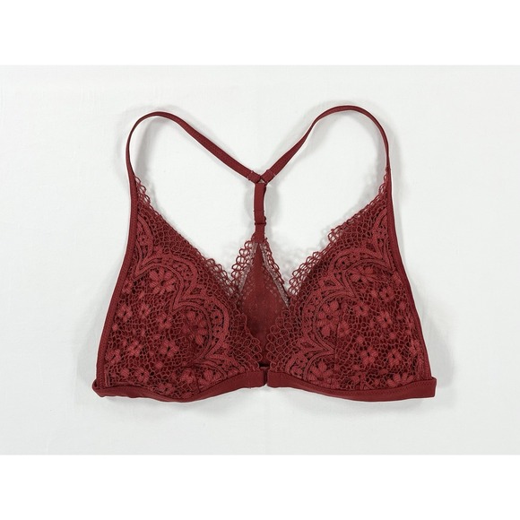 Victoria's Secret Other - Victoria's Secret Body by Victoria Lace Racerback Bralette Burgundy S